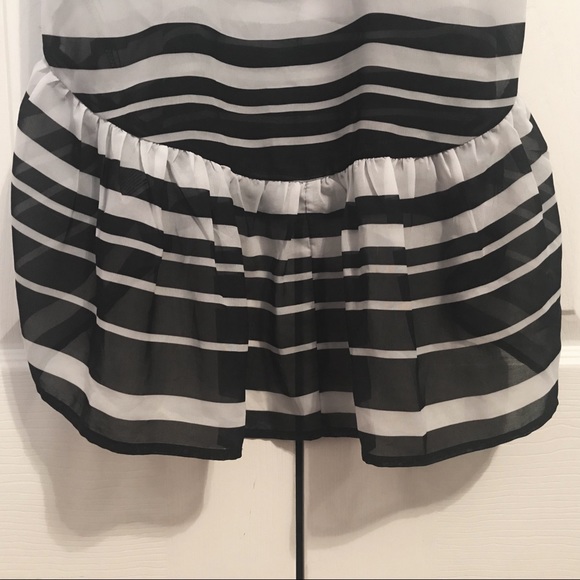 Black and White Striped Sheer Aeropostale Tank Top - Picture 6 of 6